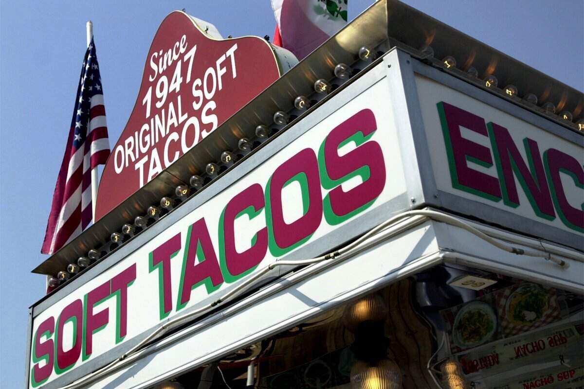 The Original Soft Taco booth at the California State Fair, photographed on August 20, 2002.  Sacramento Bee File